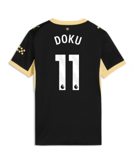 Billige Fotballdrakt Manchester City Jeremy Doku #11 Replika Bortedrakt Dame 2026-27 Kortermet